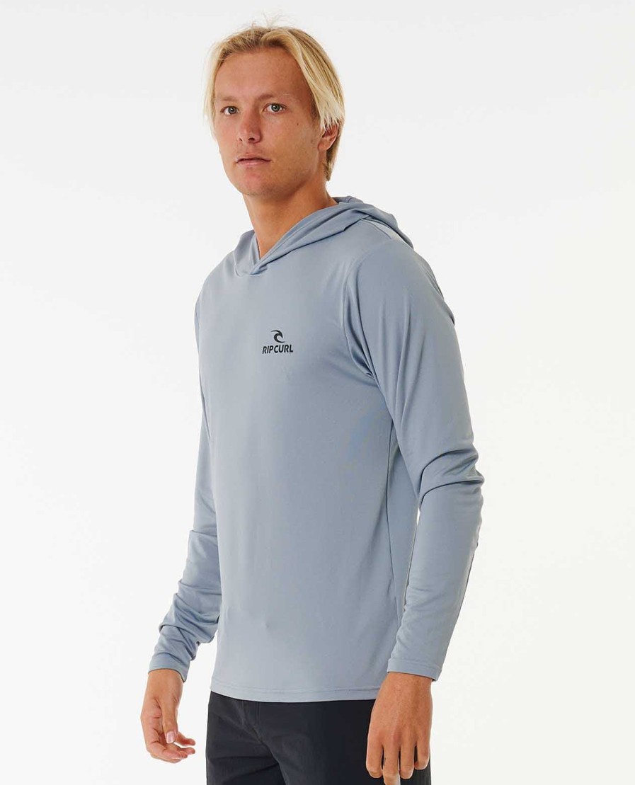 Men Rip Curl Rash Guards | Stack Uv Long Sleeve Hood Rash Vest