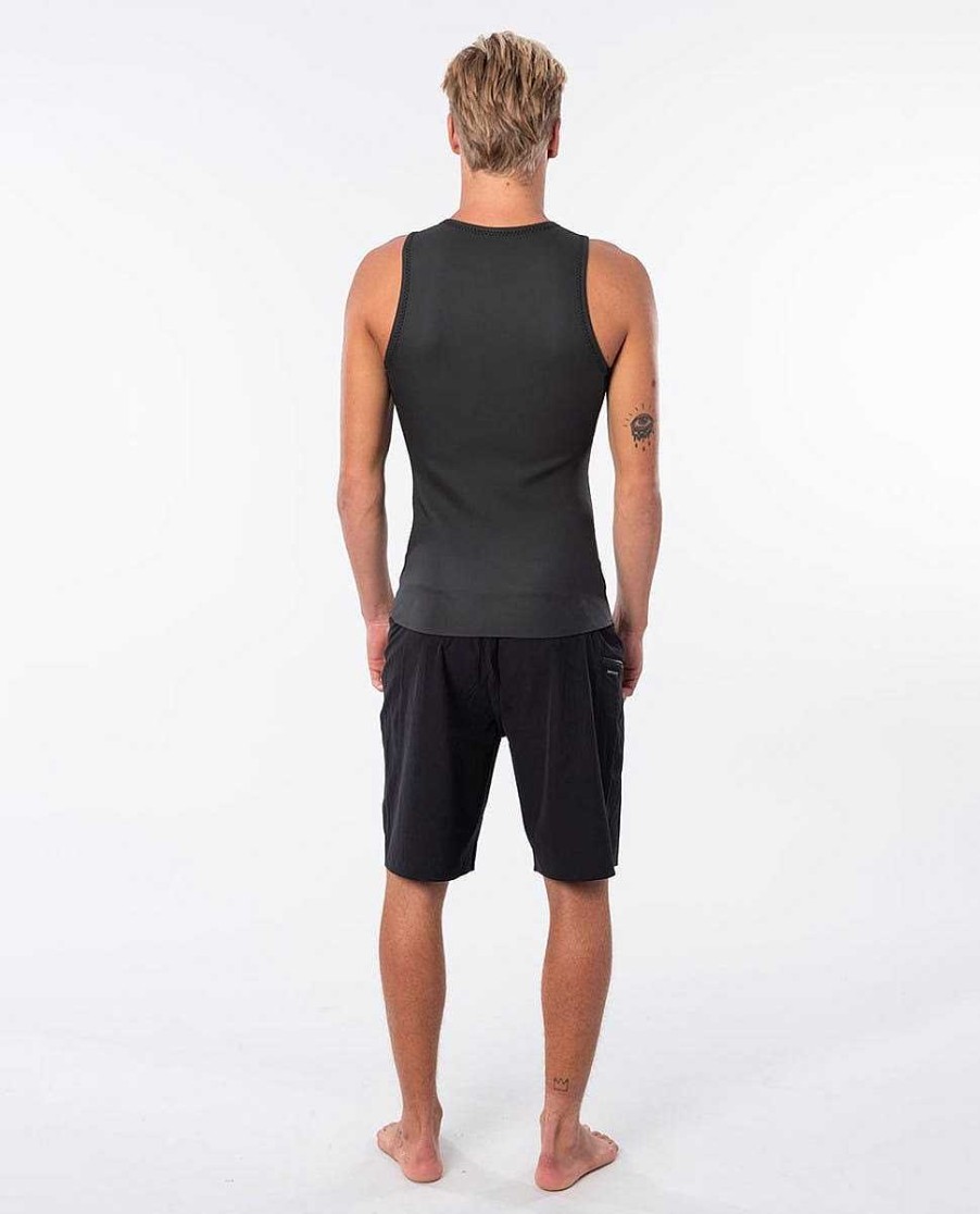 Men Rip Curl Jackets Vests & Bottoms | Dawn Patrol 1.5Mm Sleeveless Wetsuit Vest Black