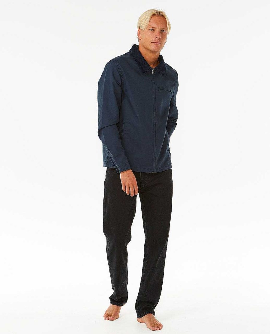 Men Rip Curl Jackets | Classic Surf Main Peak Jacket Dark Navy