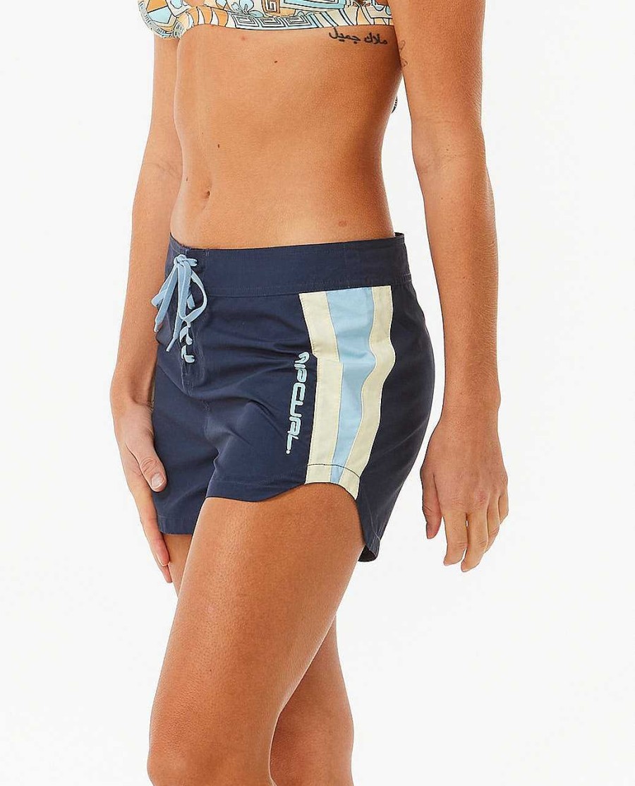 Women Rip Curl Boardshorts | Block Party Hi Waist 3 Navy