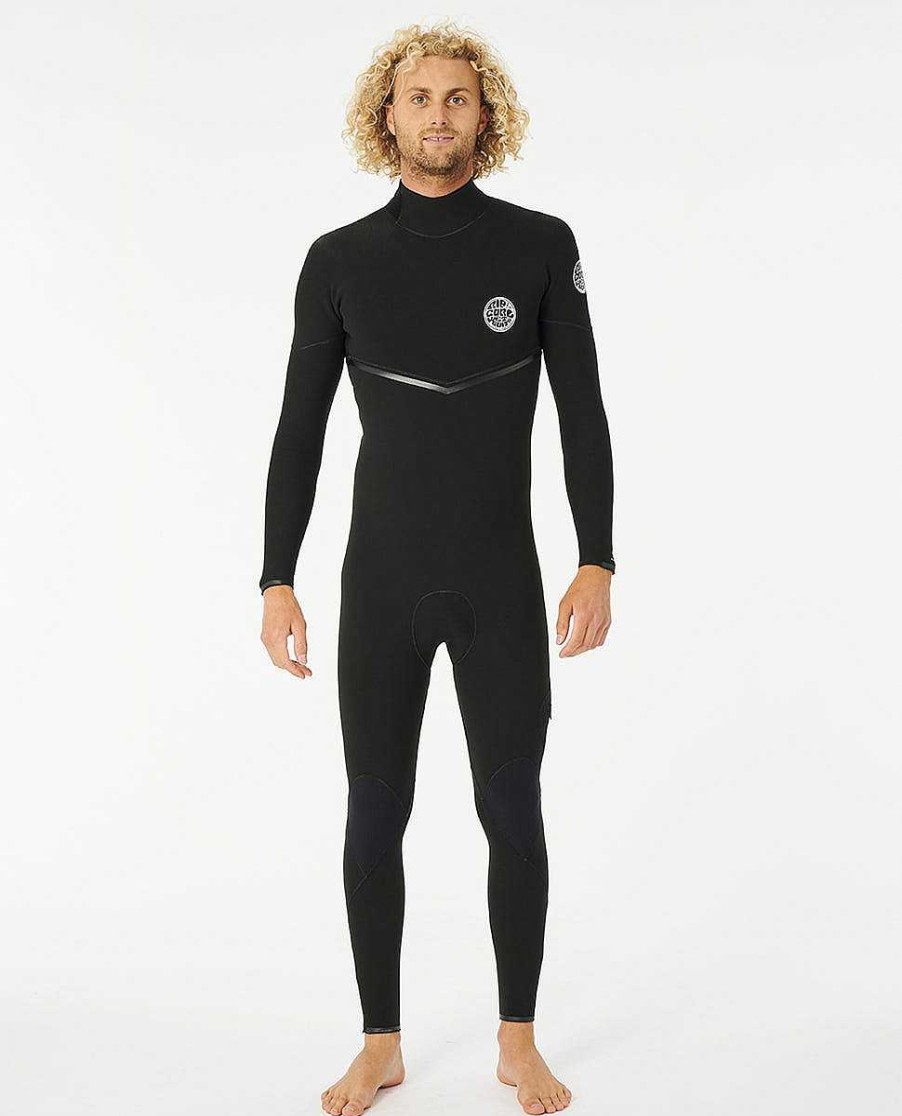 Men Rip Curl Fullsuits | E6 E-Bomb 4/3 Back Zip Wetsuit Black