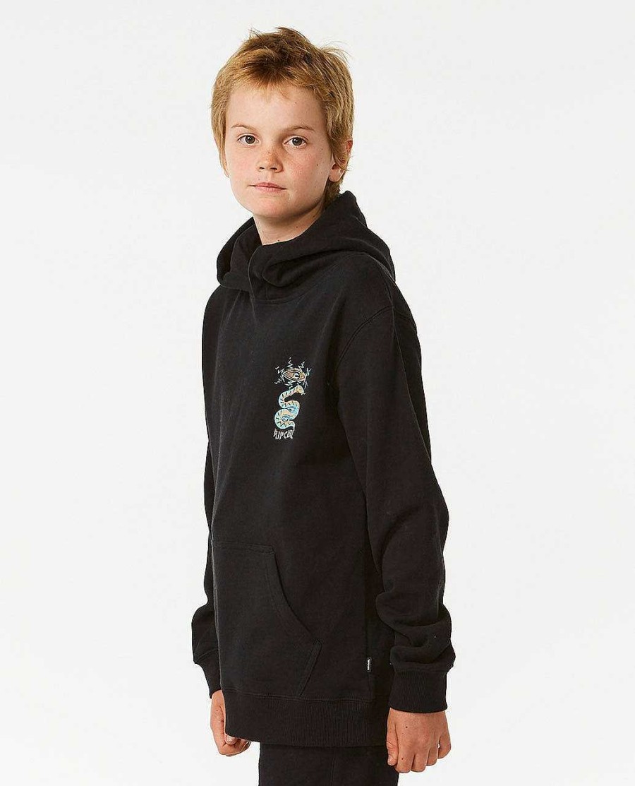 Boys Rip Curl Hoodies & Fleece | Lost Islands Art Hood - Boys (8-16 Years) Black