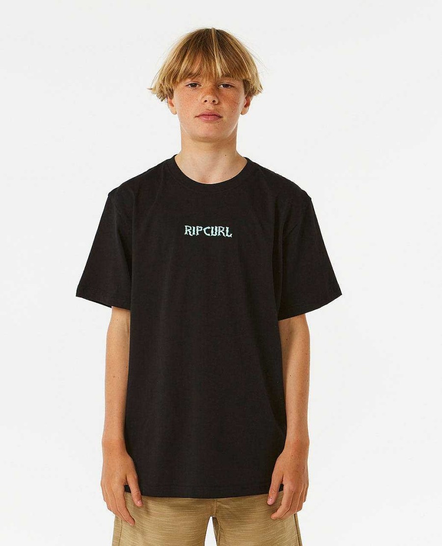 Boys Rip Curl Tops & Tees | Lost Islands Art Tee- Boys (8-16 Years) Black