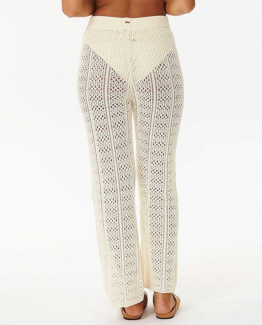 Women Rip Curl Pants | Pacific Dreams Crochet Pant Natural