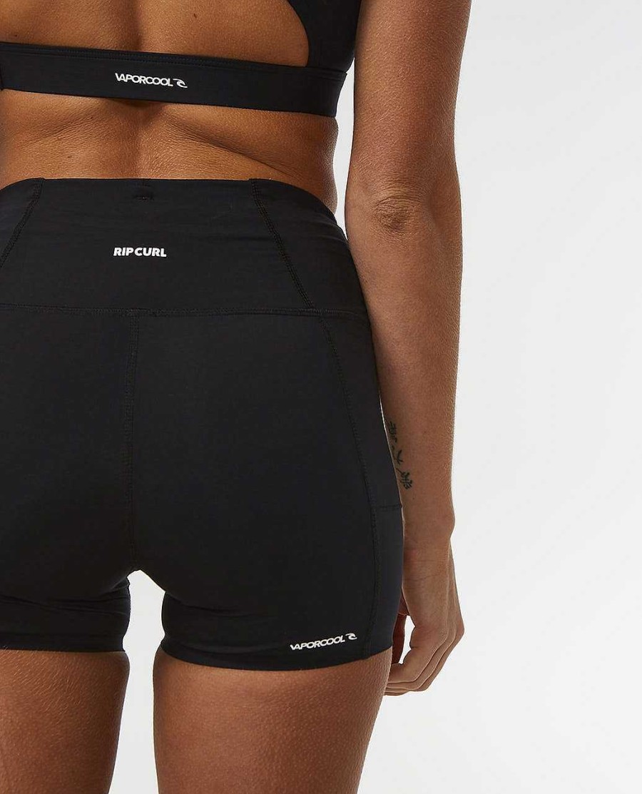 Women Rip Curl Shorts | Run Swim Surf Bike Short Black