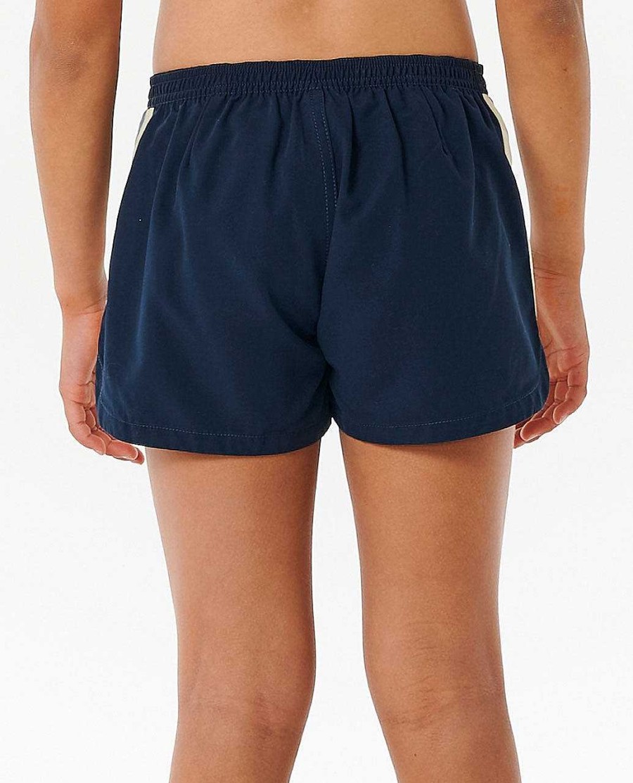 Girls Rip Curl Shorts | Block Party Hi Waist 3 Navy