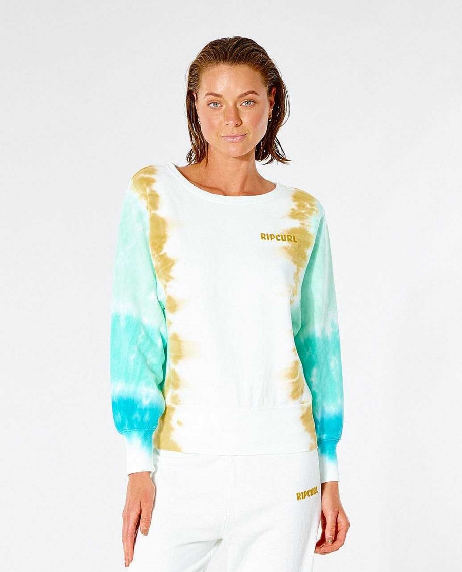 Women Rip Curl Hoodies & Fleece | Sun Drenched Crew Turquoise