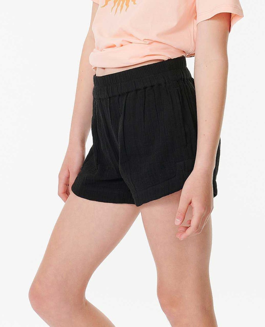 Girls Rip Curl Shorts | Premium Surf Short - Girls (8-14 Years) Black