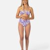 Women Rip Curl Bikini Bottoms | Palm Party High Leg Good Coverage Bikini Bottom Purple