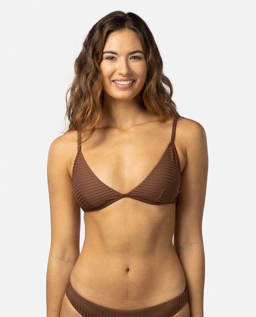 Women Rip Curl Bikini Tops | Premium Surf Fixed Triangle Bikini Top