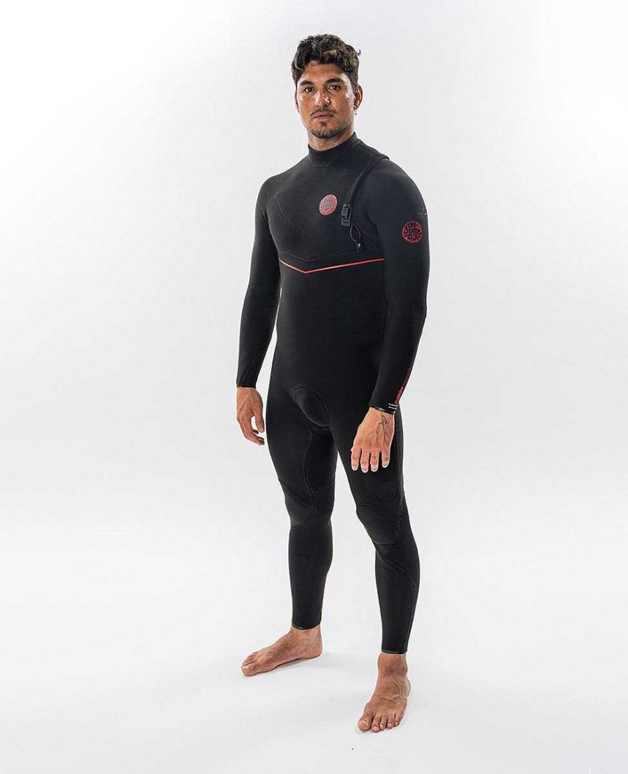 Men Rip Curl Fullsuits | E7 Flashbomb Fusion 3/2Mm Zip Free Fullsuit Wetsuit Black