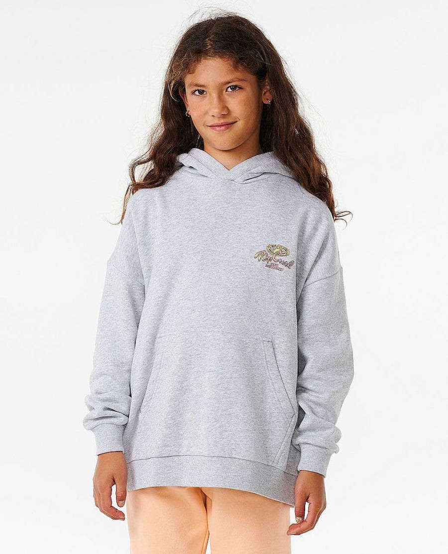 Girls Rip Curl Hoodies & Jumpers | Rolling Curl Hood - Girls (8-14 Years) Grey Marle