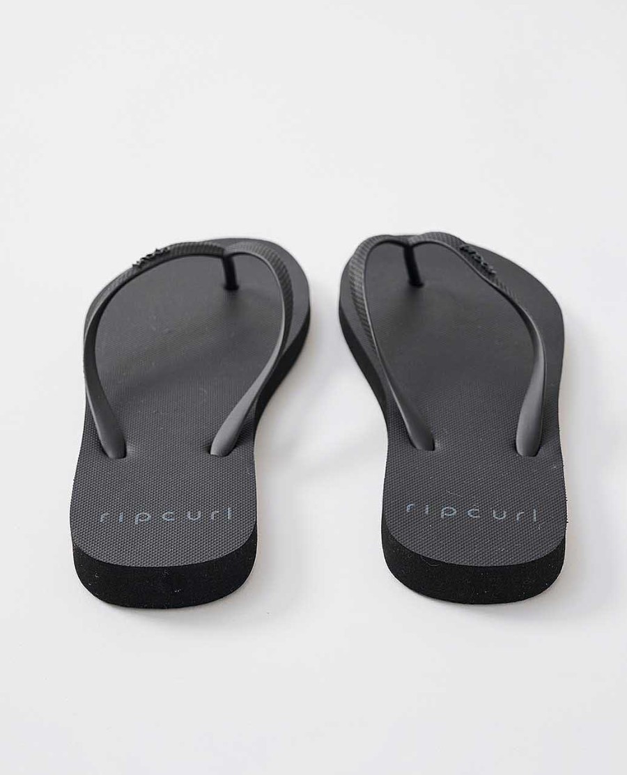 Women Rip Curl Sandals | Bondi Bloom Thongs Black