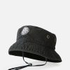 Men Rip Curl Hats & Beanies | Wetsuit Icon Mid Brim Hat Black