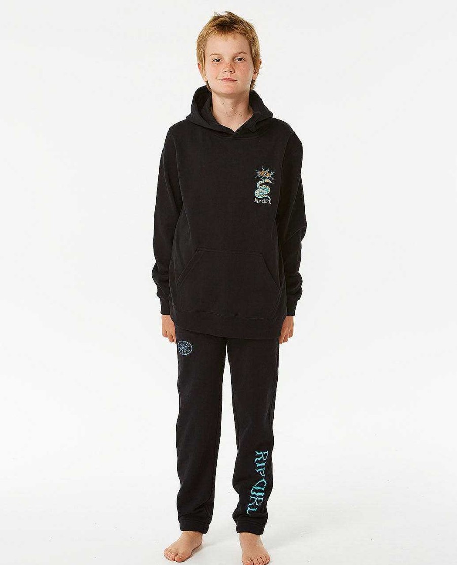 Boys Rip Curl Hoodies & Fleece | Lost Islands Art Hood - Boys (8-16 Years) Black