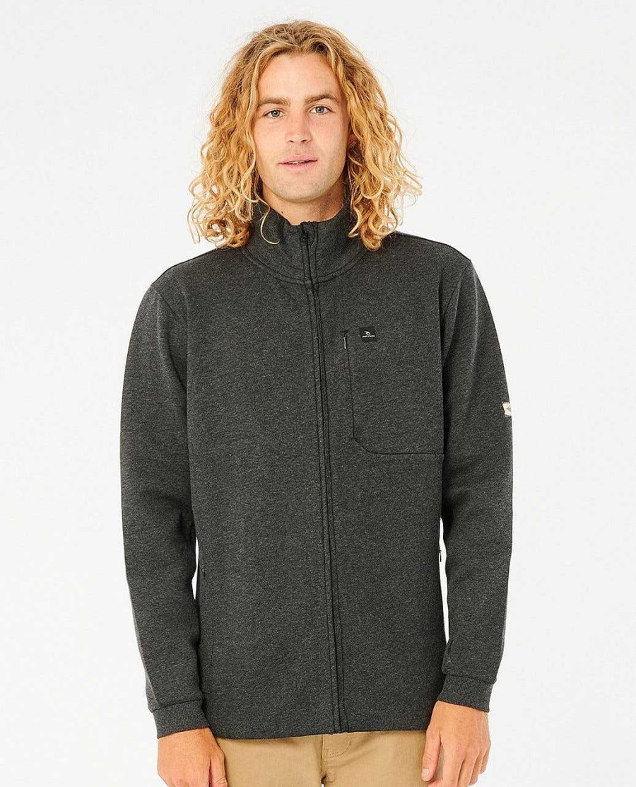 Men Rip Curl Hoodies & Fleece | Vaporcool Zip Through Crew