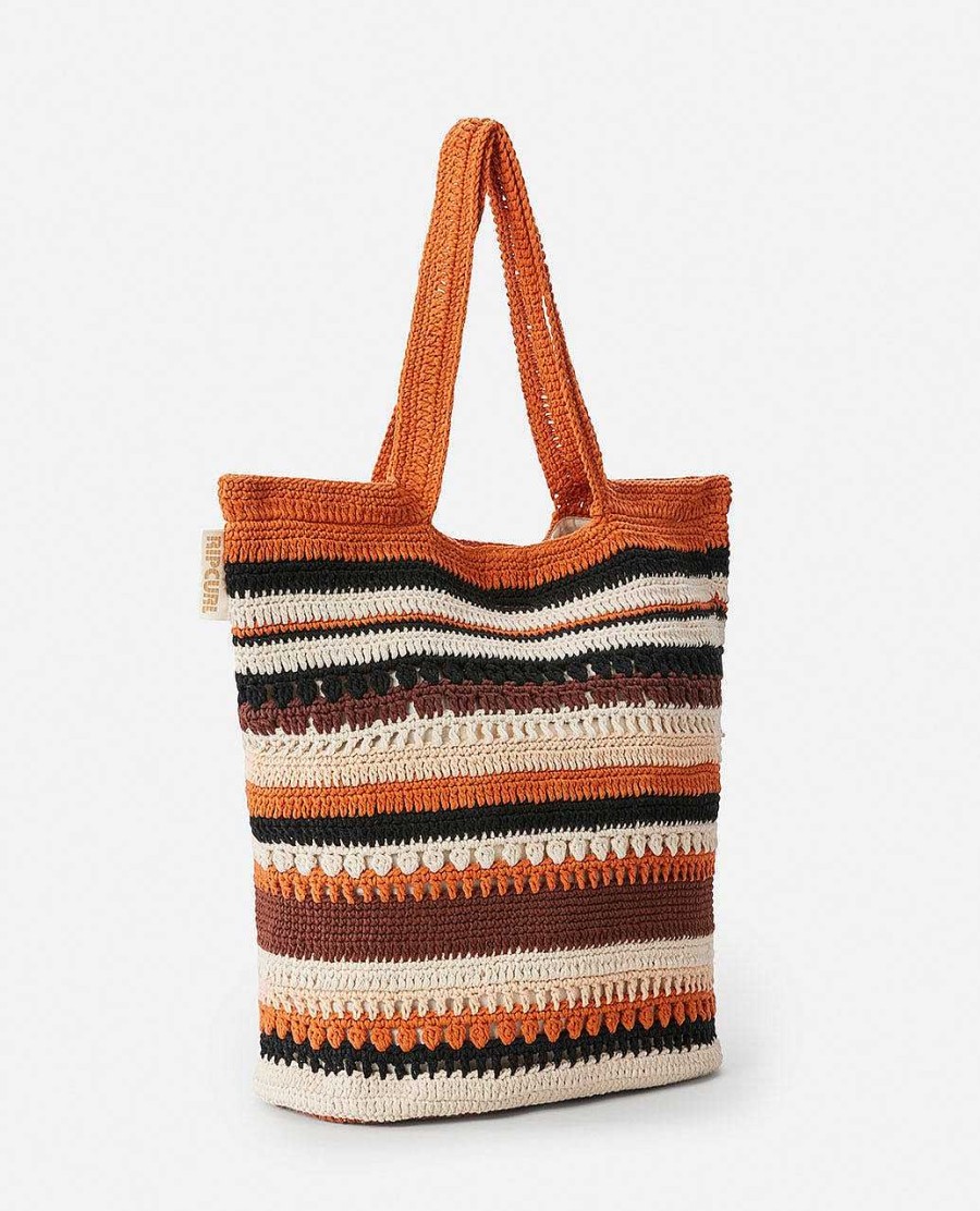 Women Rip Curl Luggage & Travel | Ellis Crochet 37L Tote Bag Cinnamon