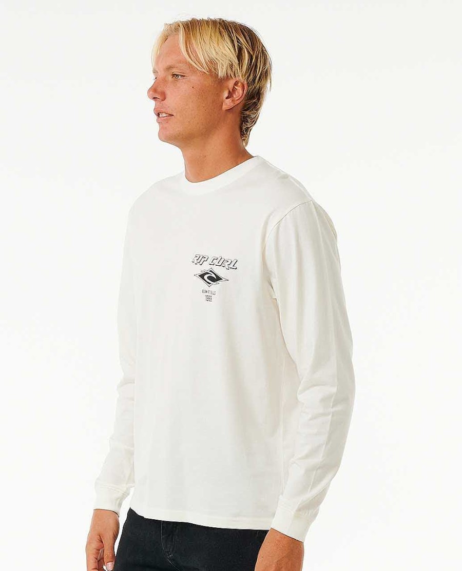 Men Rip Curl Tees & Tanks | Fade Out Icon Long Sleeve Tee