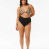 Women Rip Curl Surf Suits | Sea Of Dreams Good Coverage One Piece Swimsuit Brown