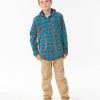 Boys Rip Curl Tops & Tees | Ranchero Flannel Shirt - Boys (8-16 Years) Ocean