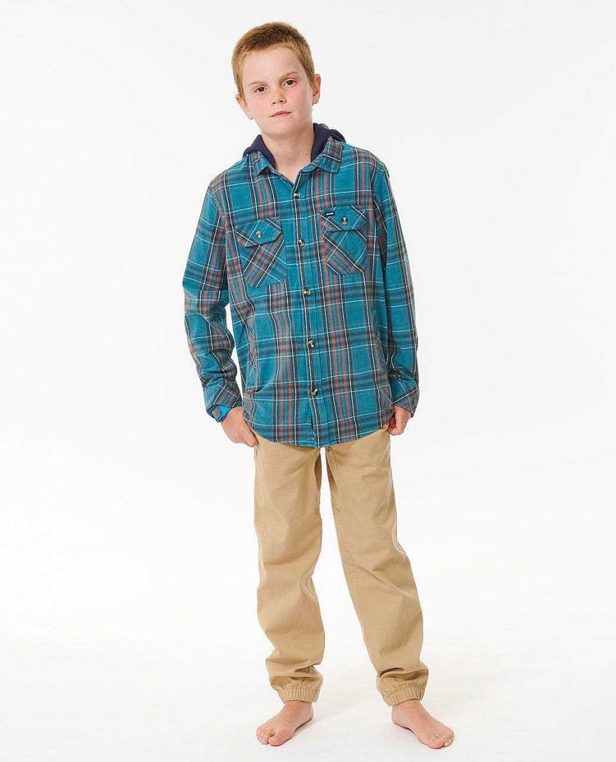 Boys Rip Curl Tops & Tees | Ranchero Flannel Shirt - Boys (8-16 Years) Ocean