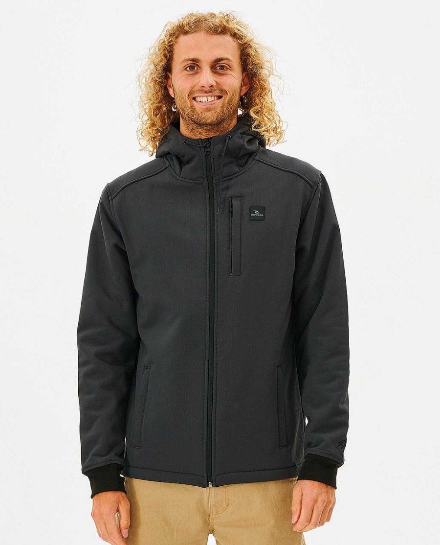 Men Rip Curl Hoodies & Fleece | Anti-Series Soft Tech Fleece Black