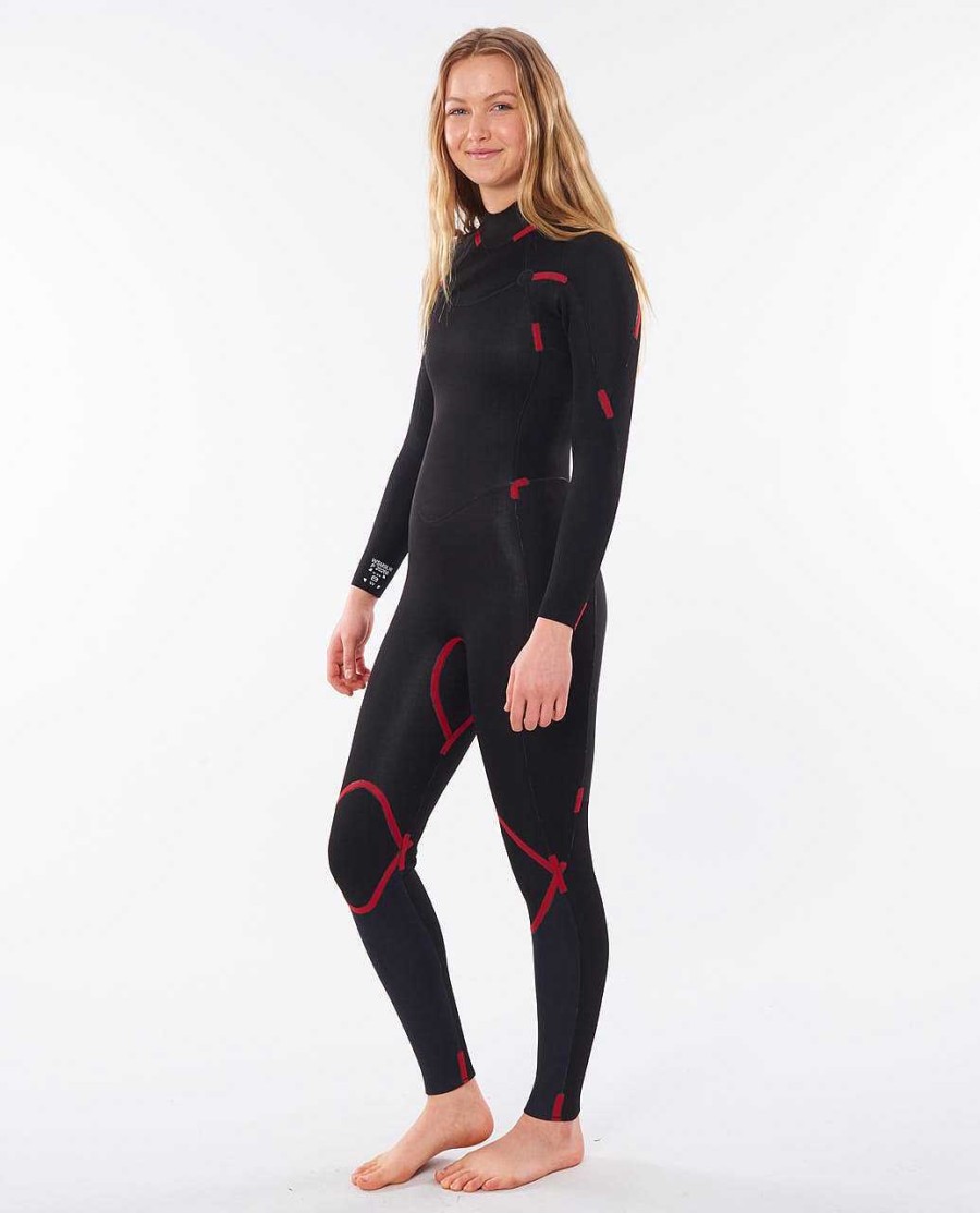 Women Rip Curl Fullsuits | Women'S Omega 4/3Mm Back Zip Long Sleeve Wetsuit