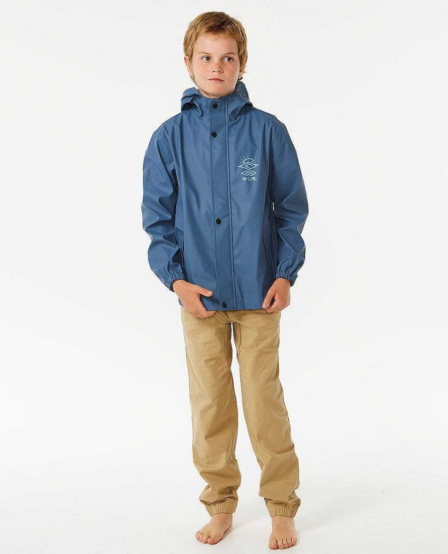 Boys Rip Curl Jackets | Anti-Series Rain Jacket - Kids (8-16 Years) Vintage Navy