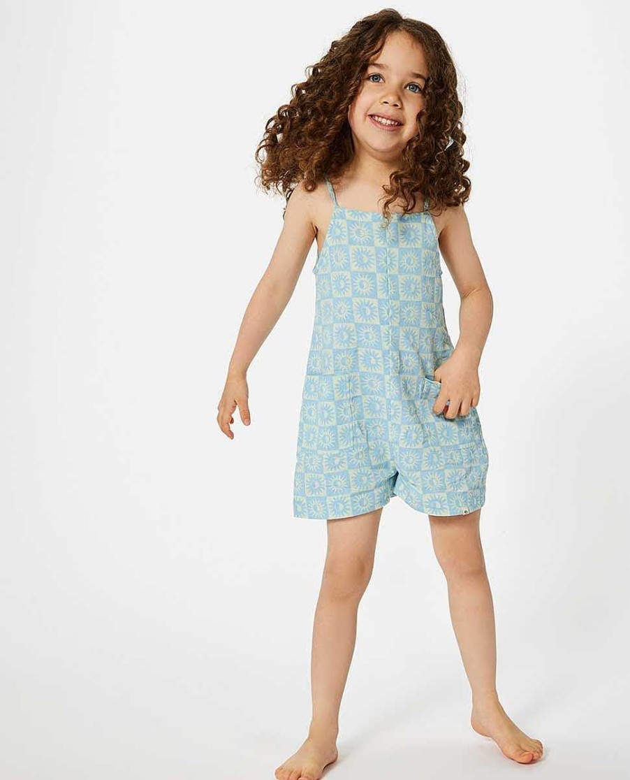 Girls Rip Curl Dresses & Rompers | Sunshine Gang Romper - Girls (1-8 Years) Blue