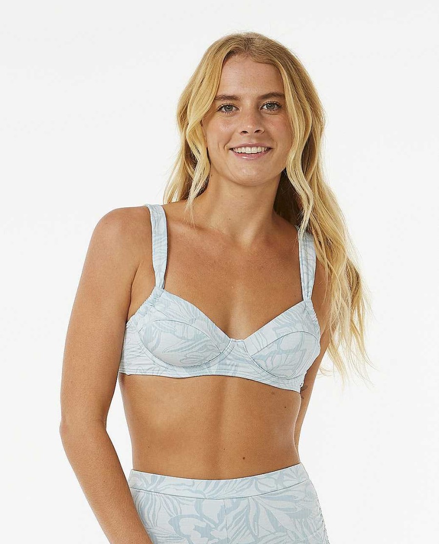 Women Rip Curl Bikini Tops | Sun Chaser Balconette Blue