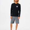 Men Rip Curl Rash Guards | Icons Of Surf Long Sleeve Upf Rash Guard