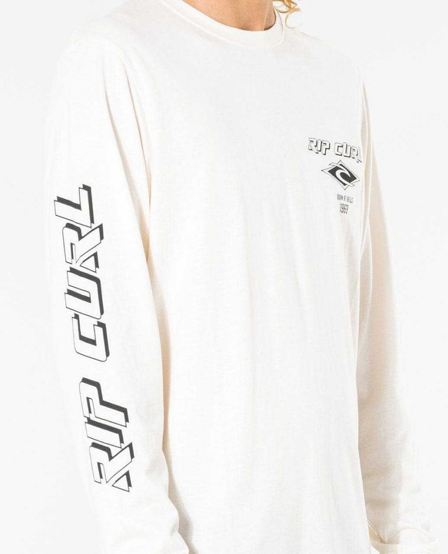 Men Rip Curl Tees & Tanks | Fade Out Icon Long Sleeve Tee