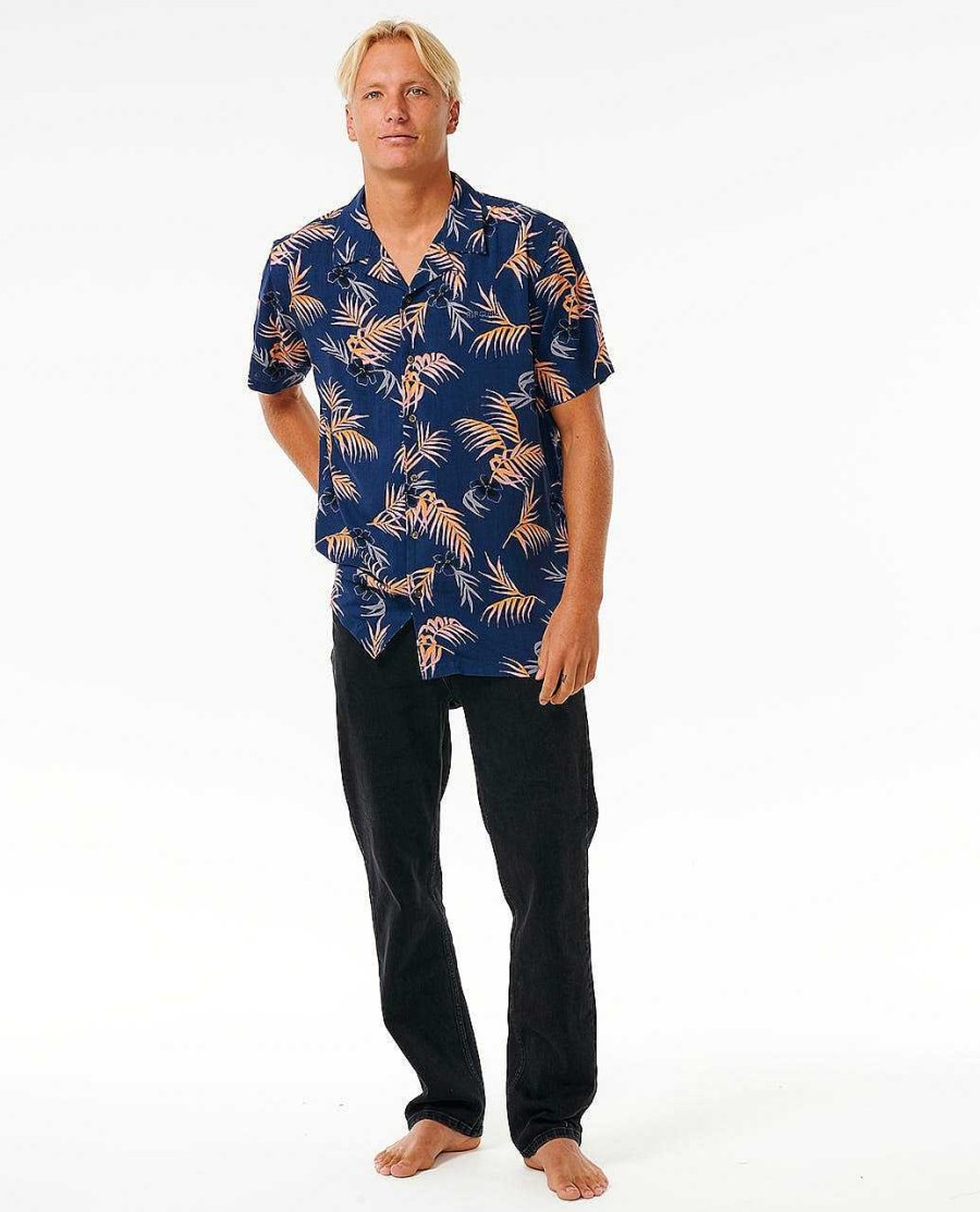 Men Rip Curl Shirts & Flannels | Surf Revival Floral Short Sleeve Shirt