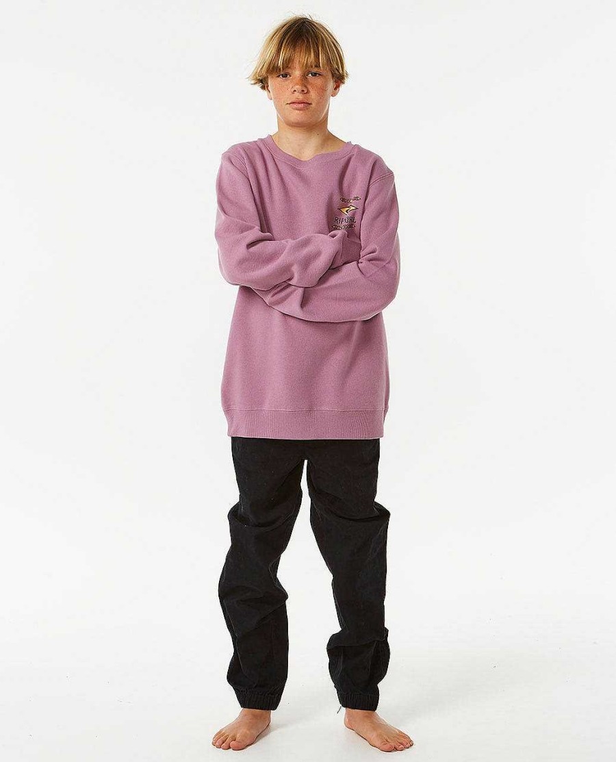 Boys Rip Curl Hoodies & Fleece | Lost Islands Crew - Boys (8-16 Years) Dusty Purple