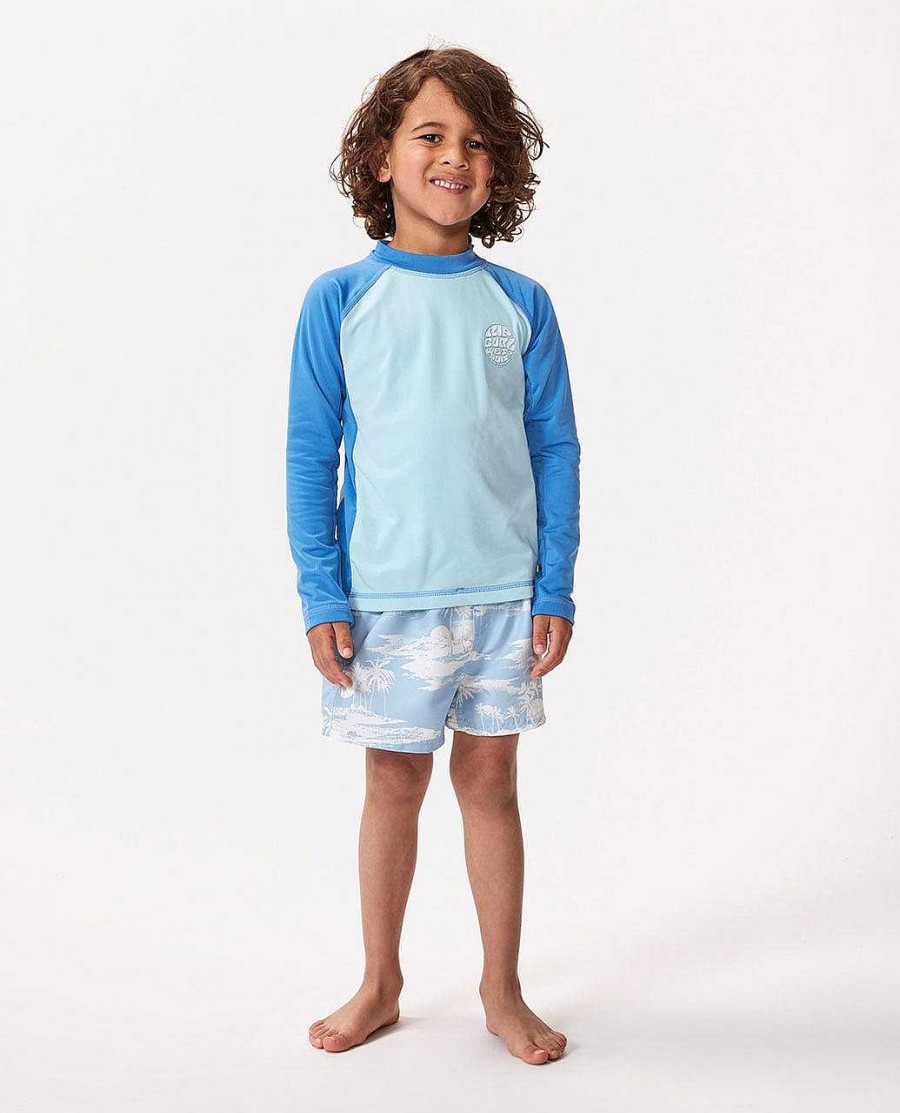 Kids Rip Curl Rash Guards & Vest | Icons Uv Brushed Long Sleeve Rash Vest - Boys (1-8 Years)