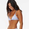 Women Rip Curl Bikini Tops | Holiday Tropics Triangle Bikini Top Mid Blue