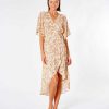 Women Rip Curl Dresses & Rompers | Lunar Tides Wrap Dress Nude