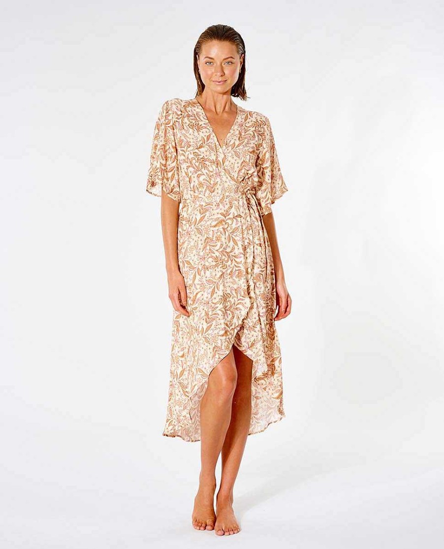 Women Rip Curl Dresses & Rompers | Lunar Tides Wrap Dress Nude