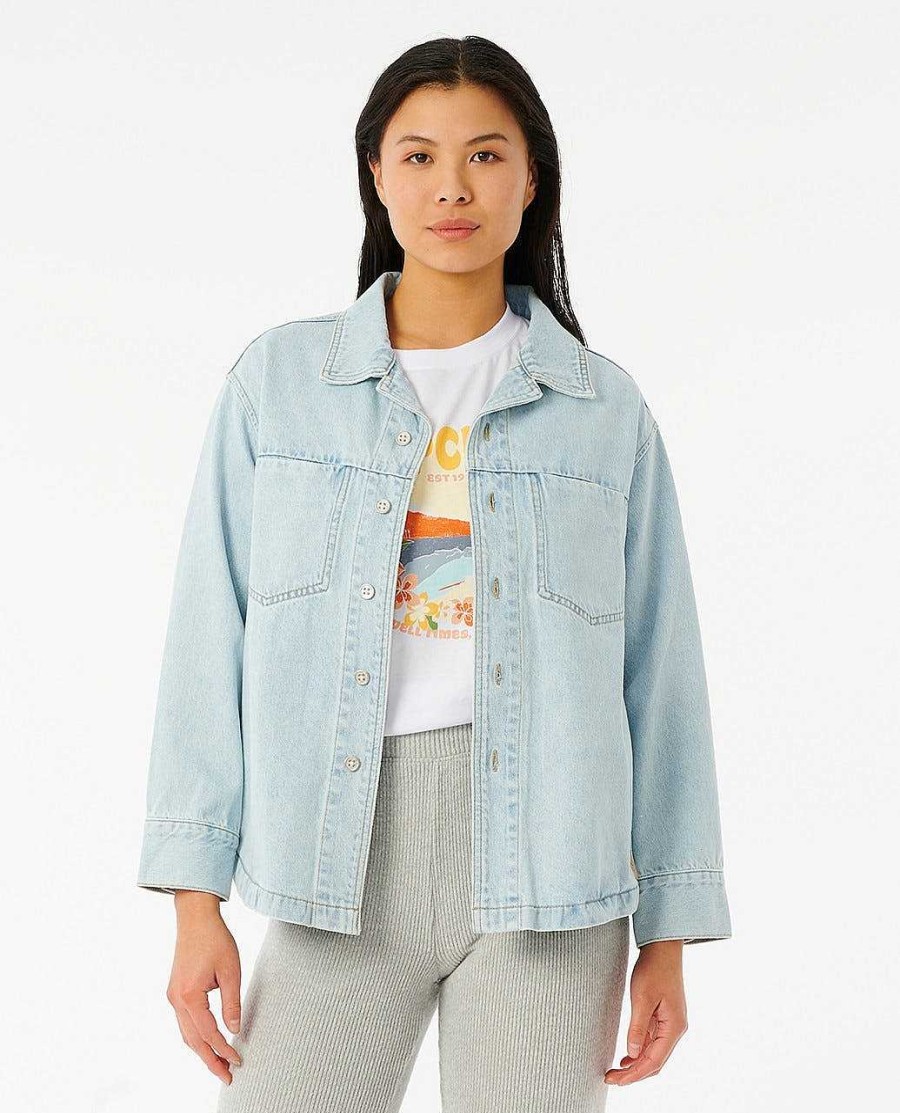 Women Rip Curl Jackets | Venice Jacket Light Blue