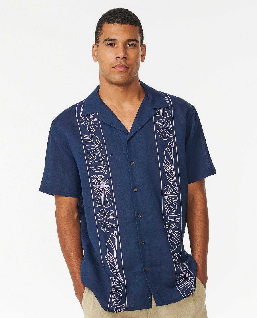 Men Rip Curl Shirts & Flannels | Mod Tropics Vert Short Sleeve Shirt