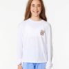 Girls Rip Curl Tops & Tees | Athena Long Sleeve Tee - Girls (8-14 Years) Optical White