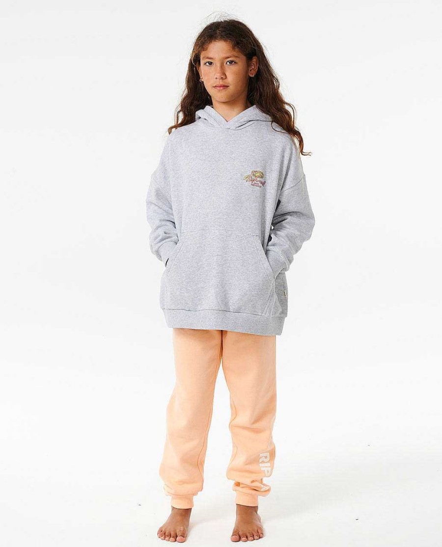 Girls Rip Curl Hoodies & Jumpers | Rolling Curl Hood - Girls (8-14 Years) Grey Marle