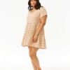 Women Rip Curl Dresses & Rompers | Premium Surf Check Dress Light Brown