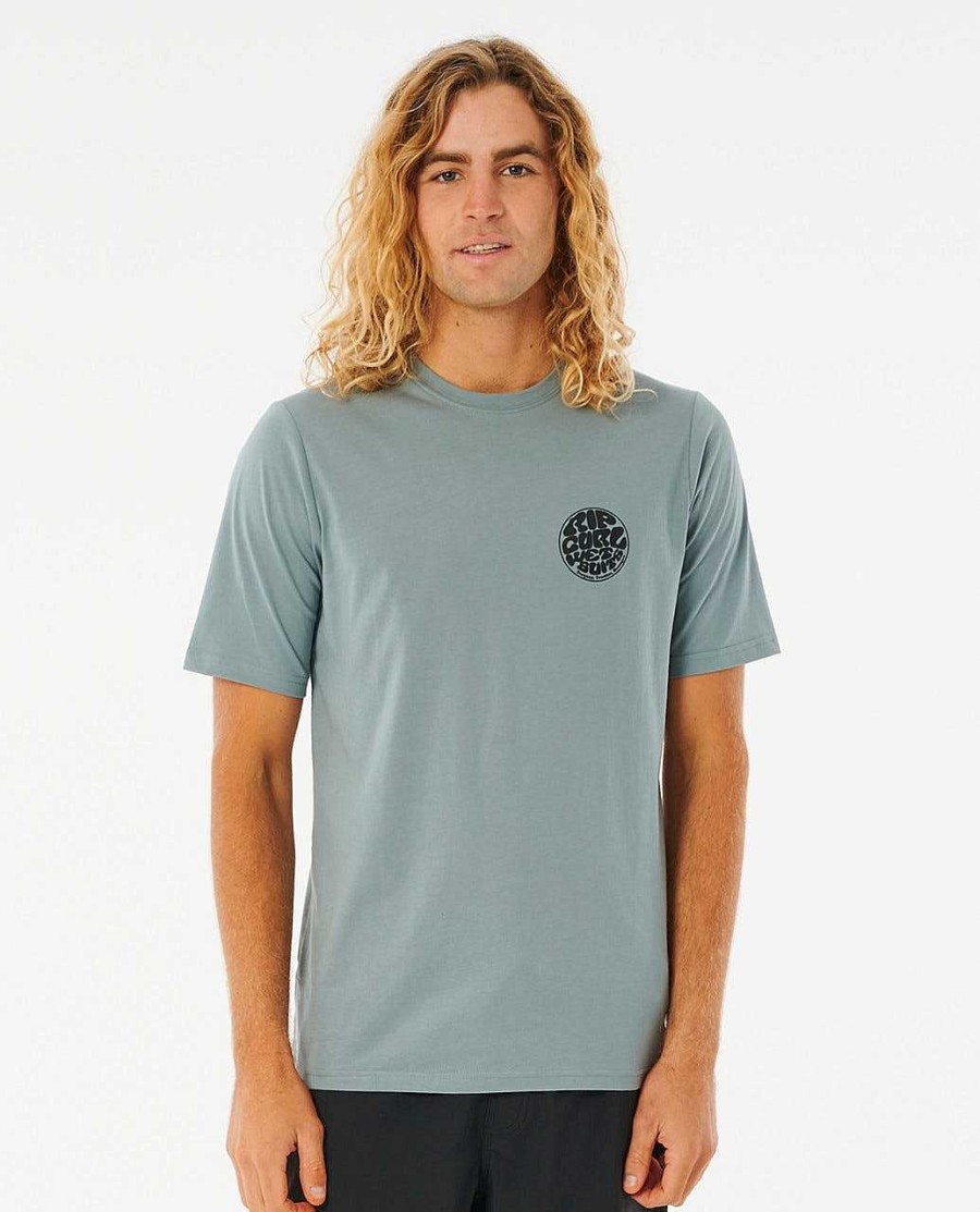 Men Rip Curl Rash Guards | Icons Of Surf Short Sleeve Upf Rash Guard