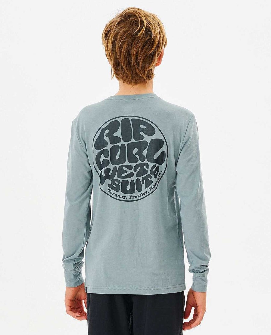 Kids Rip Curl Rash Guards & Vest | Icons Long Sleeve Upf Rash Guard - Boys (8-16 Years)