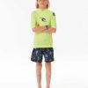 Kids Rip Curl Rash Guards & Vest | Brand Wave Uv Short Sleeve Rash Vest - Boys (8-16 Years)