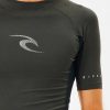 Men Rip Curl Rash Guards | Waves Short Sleeve Upf Rashguard