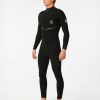 Men Rip Curl Fullsuits | E7 E-Bomb 4/3 Back Zip Fullsuit Wetsuit Black