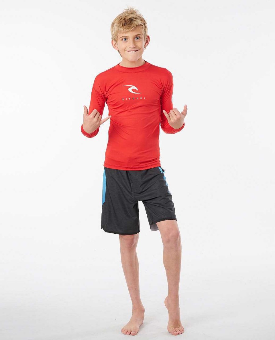 Kids Rip Curl Rash Guards & Vest | Kids Corpo Long Sleeve Upf Tee - Boys (8-16)