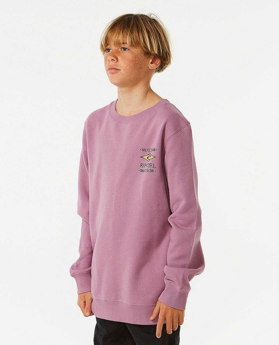 Boys Rip Curl Hoodies & Fleece | Lost Islands Crew - Boys (8-16 Years) Dusty Purple